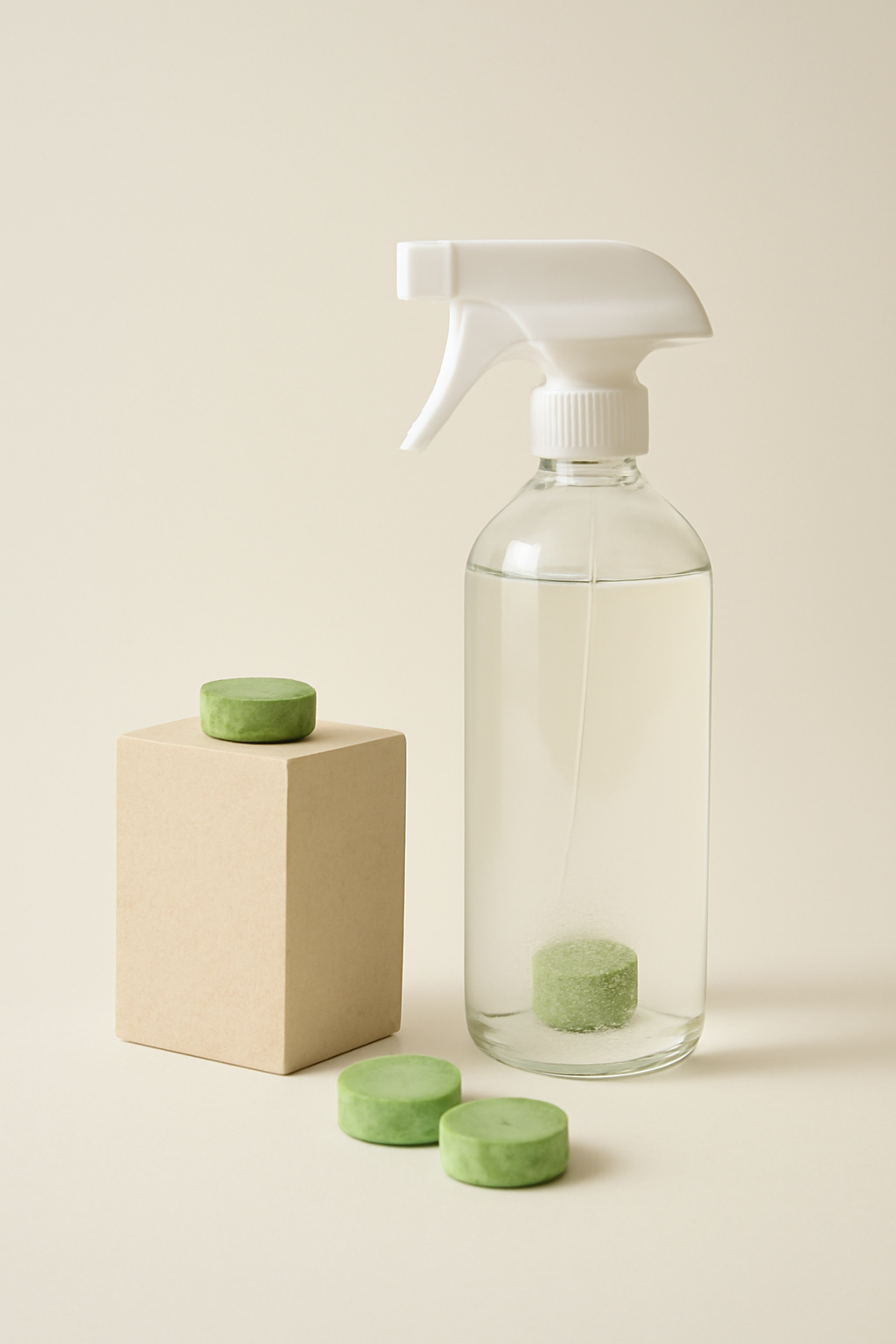 Pure Form Refill — Eco-friendly products AI image prompt example generated with ChatGPT (eco-friendly, minimal)