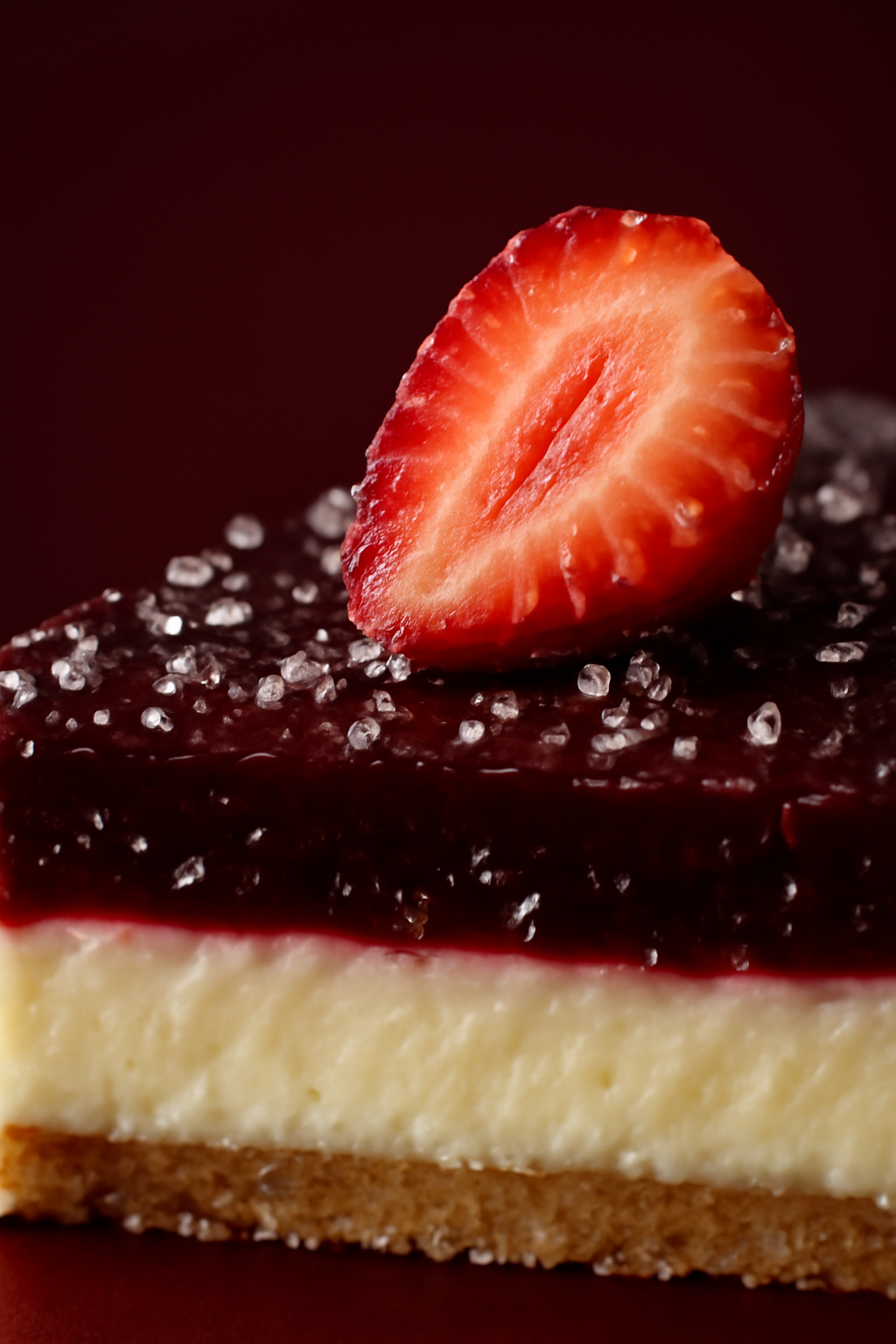 Velvet Berry Detail — Food photography AI image prompt example generated with ChatGPT (macro, texture)