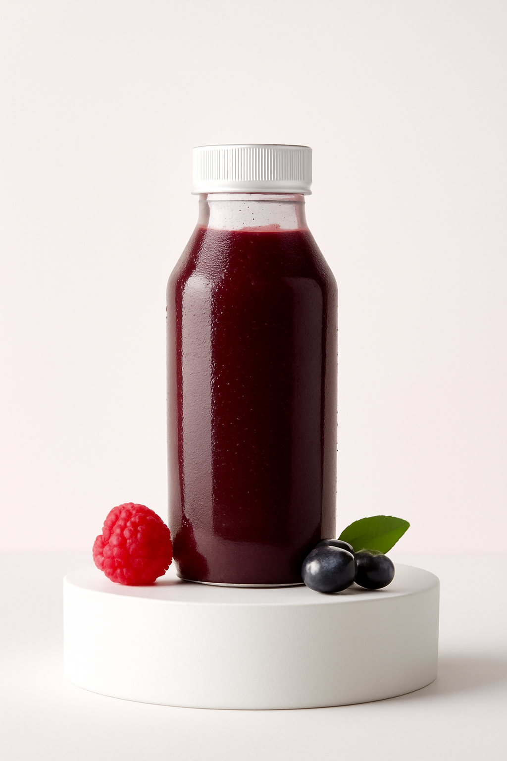 Shelf Ready Radiance — Juice bottles AI image prompt example generated with ChatGPT (juice, ecommerce)