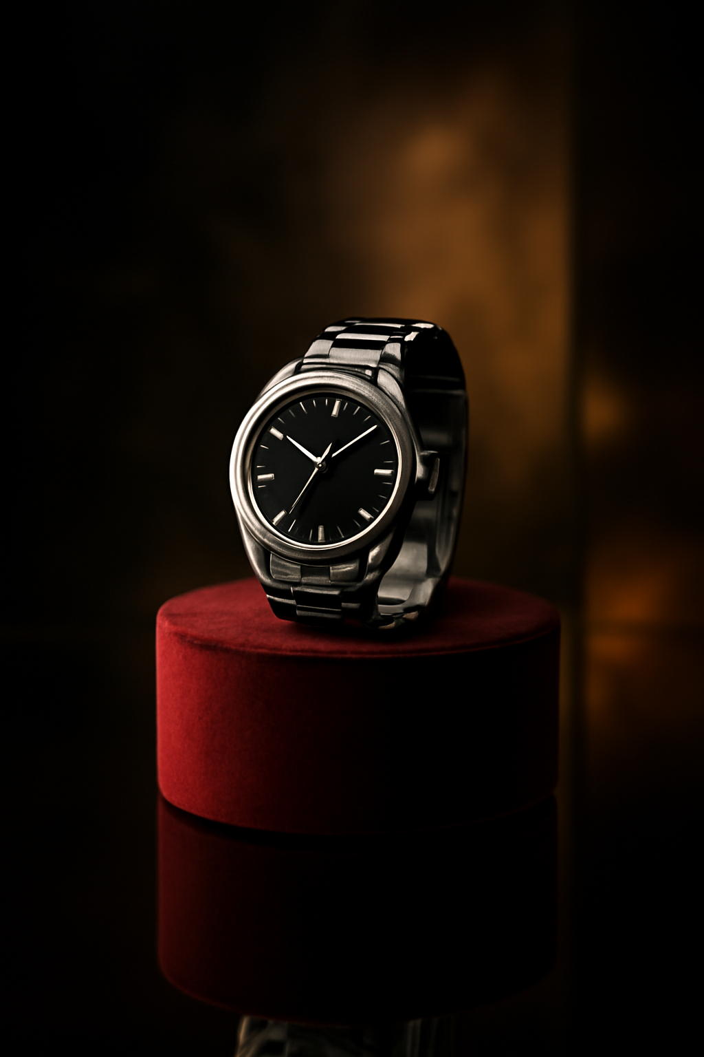 Velvet Vault — Fashion accessories AI image prompt example generated with ChatGPT (luxury, watch)