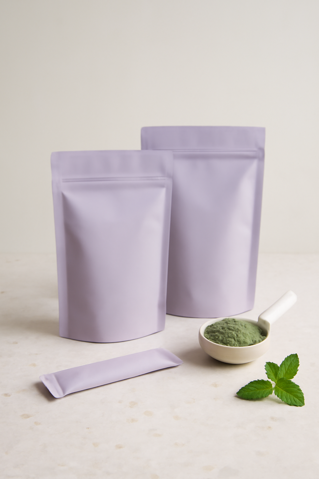 Fresh Pack System — Healthy powders AI image prompt example generated with ChatGPT (packaging, mockup)