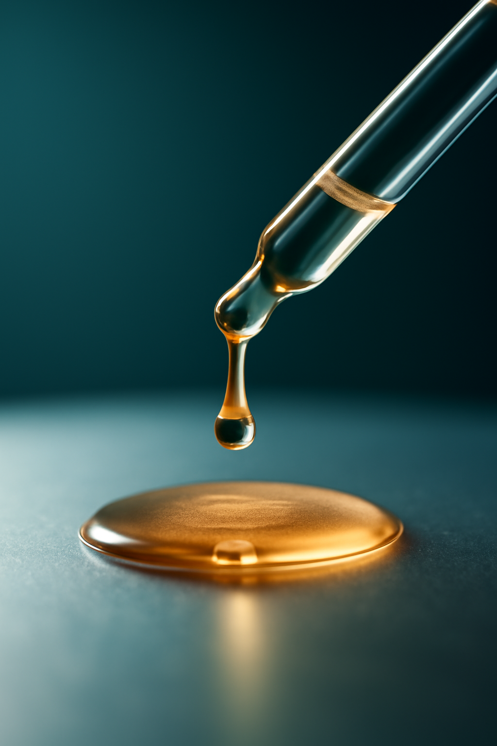 Dewdrop Renewal — Personal care AI image prompt example generated with Midjourney (serum, macro)
