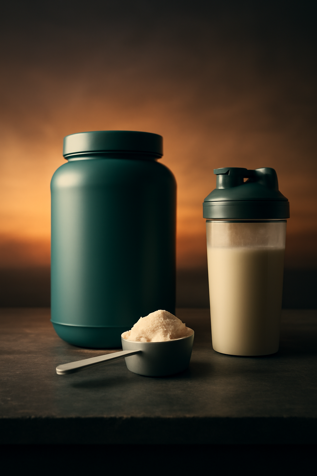 Dawn Performance Ritual — Protein powders AI image prompt example generated with ChatGPT (protein-powder, cinematic)