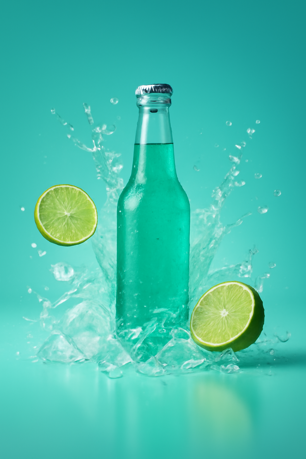 Citrus Impact — Soft drinks AI image prompt example generated with ChatGPT (soft-drink, splash)
