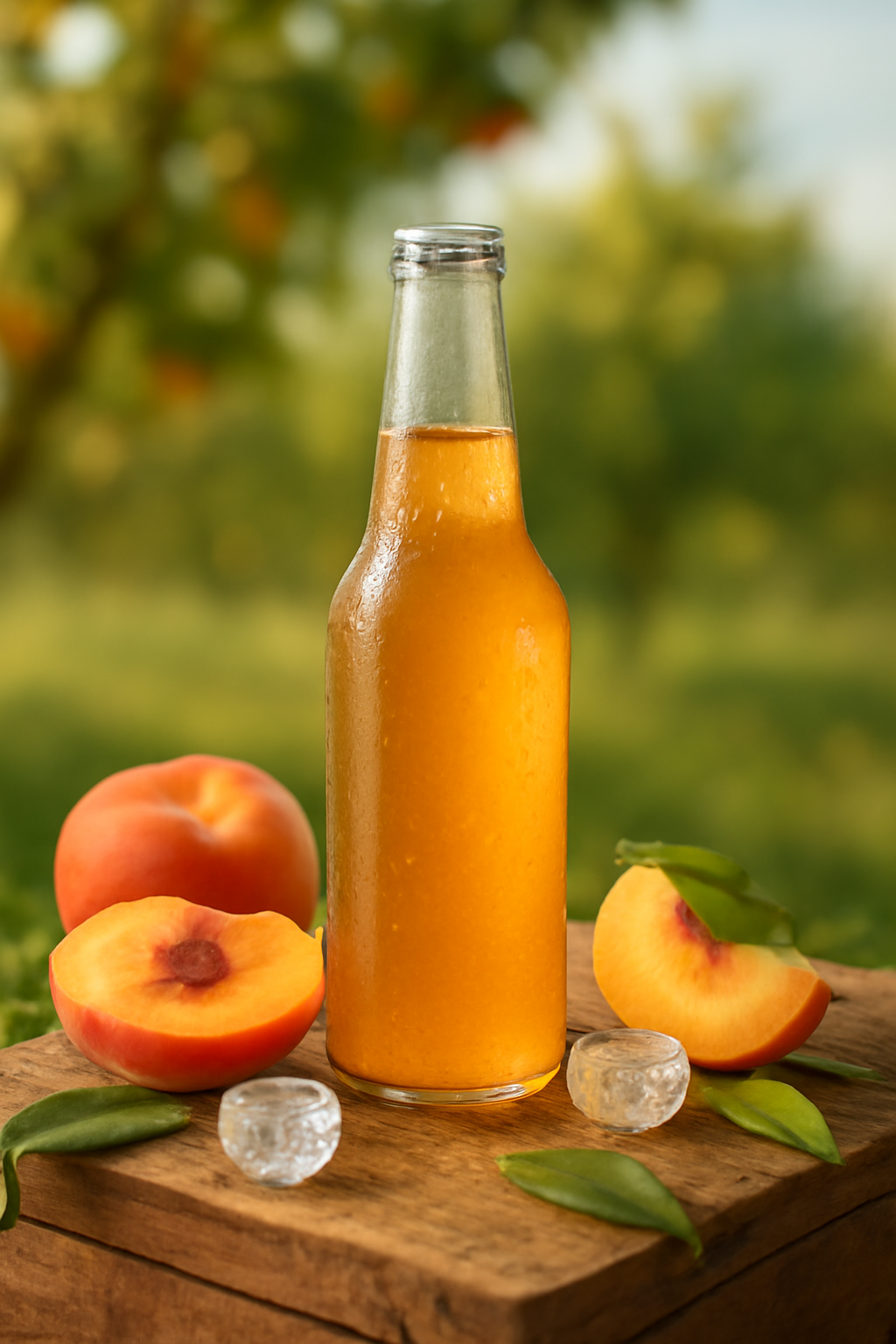 Orchard Sparkle — Soft drinks AI image prompt example generated with ChatGPT (soft-drink, hyperrealism)