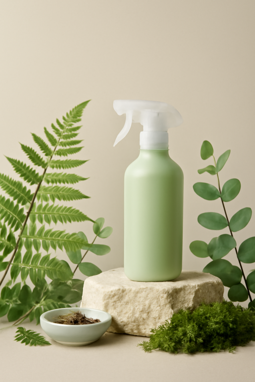 Verdant Refill Ritual — Eco-friendly products AI image prompt example generated with Midjourney (eco-friendly, refillable)