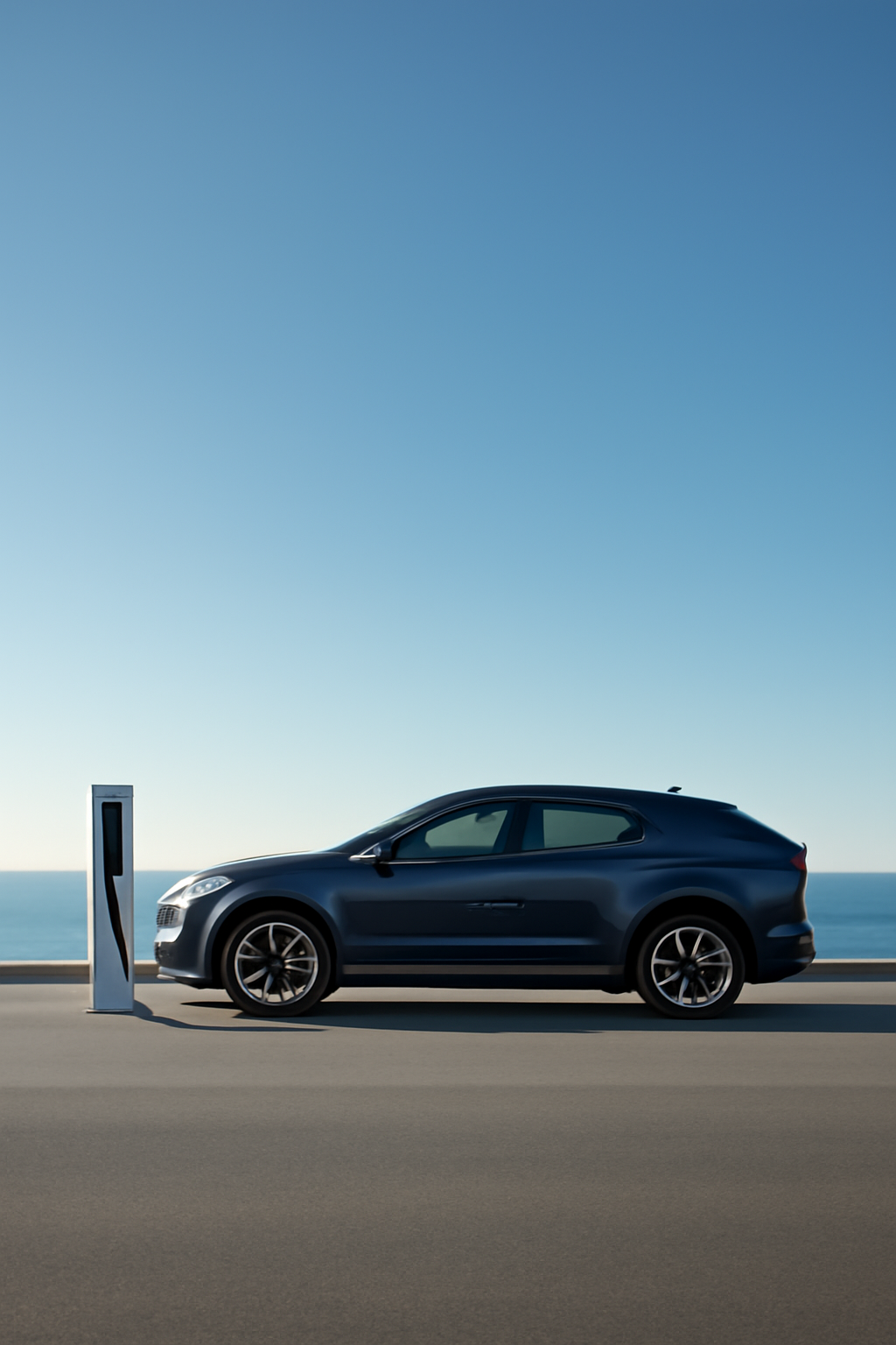 Charge Beyond Limits — Automotive products AI image prompt example generated with Midjourney (automotive, charging)