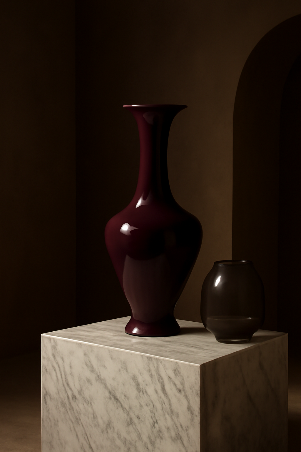 Marble Light Statement — Home decor AI image prompt example generated with Midjourney (home-decor, luxury)