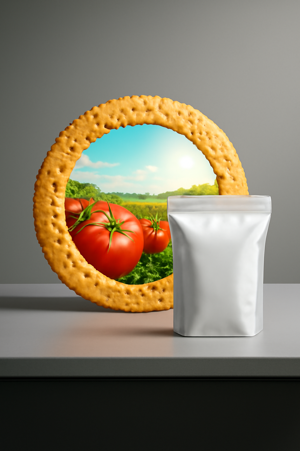 Crunch Through The Ordinary — Snacks AI image prompt example generated with ChatGPT (snacks, conceptual)
