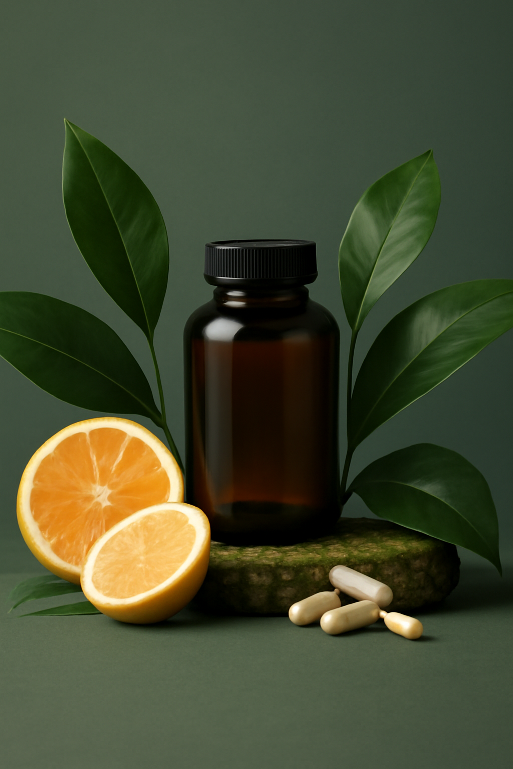 Garden Formula — Supplements AI image prompt example generated with Midjourney (supplements, botanical)