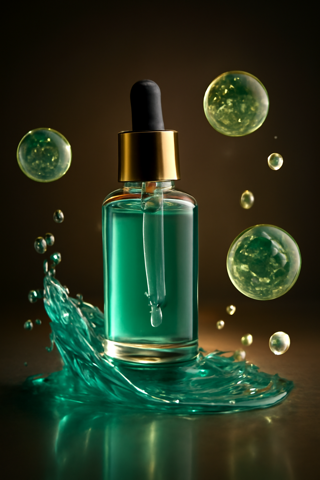 Microscopic Dew Bloom — Skincare AI image prompt example generated with Midjourney (skincare, hyperreal)
