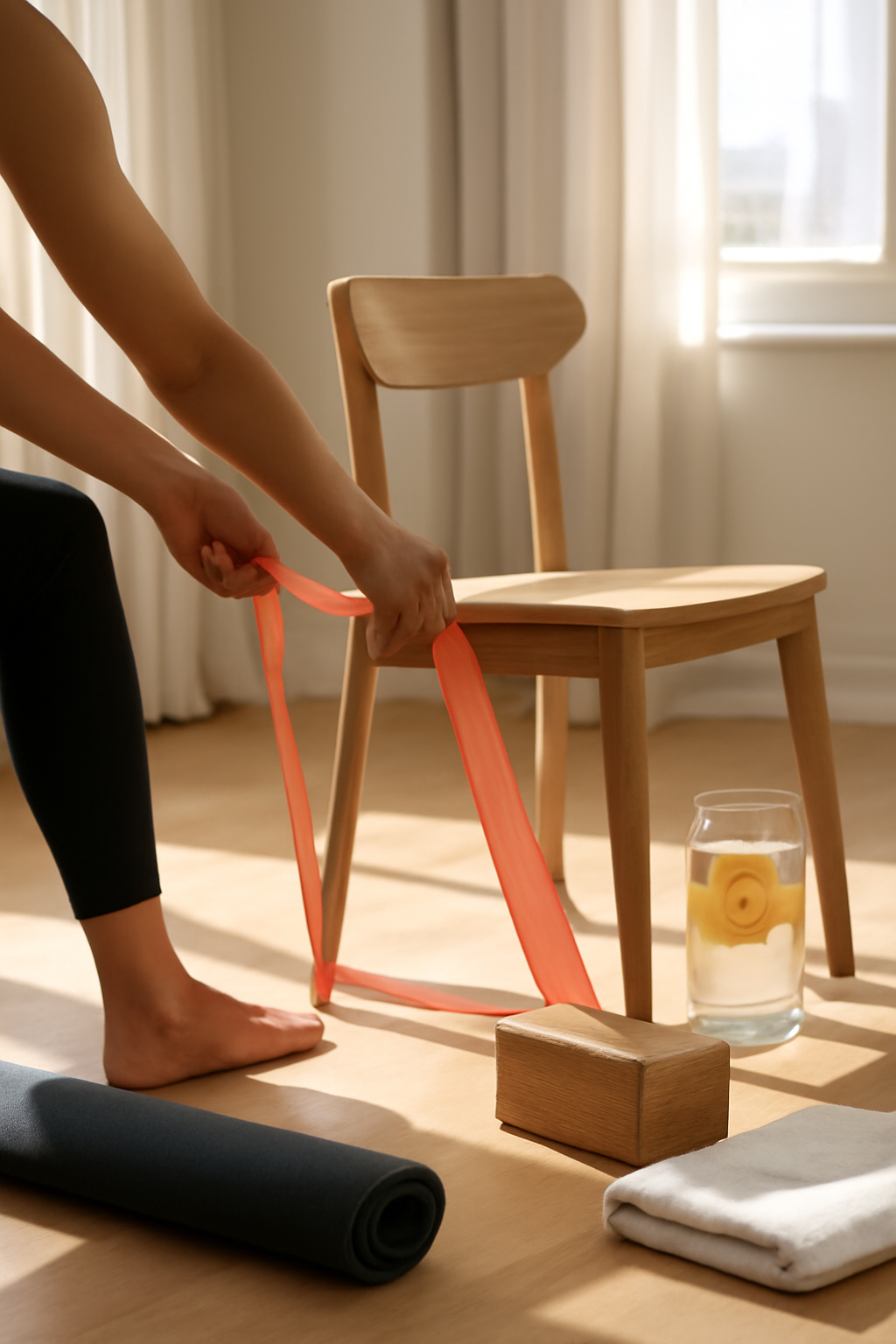 Morning Movement Ritual — Fitness products AI image prompt example generated with Gemini (fitness, lifestyle)