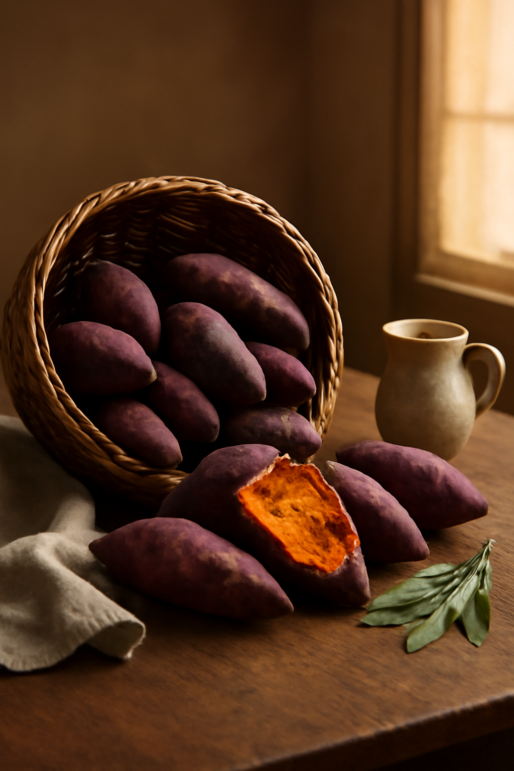 Autumn Root Ritual — Fruits and vegetables AI image prompt example generated with Gemini (autumn, seasonal)