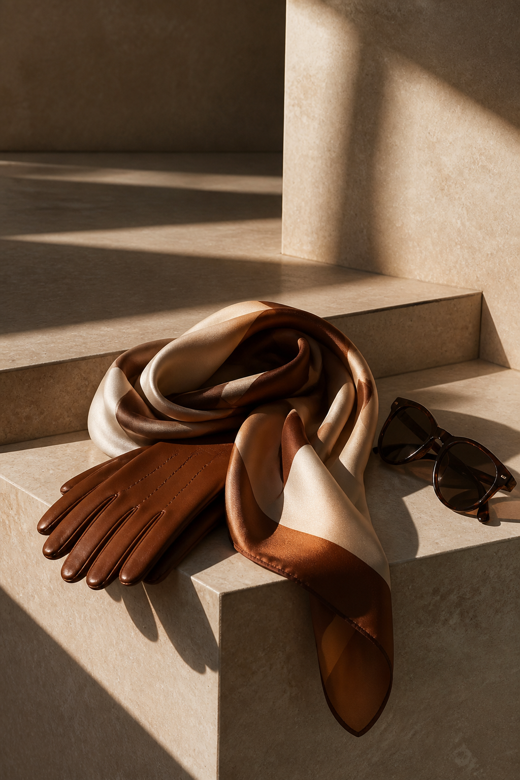 Accessory Still Life Ledge — Fashion AI image prompt example generated with Midjourney (accessories, still life)