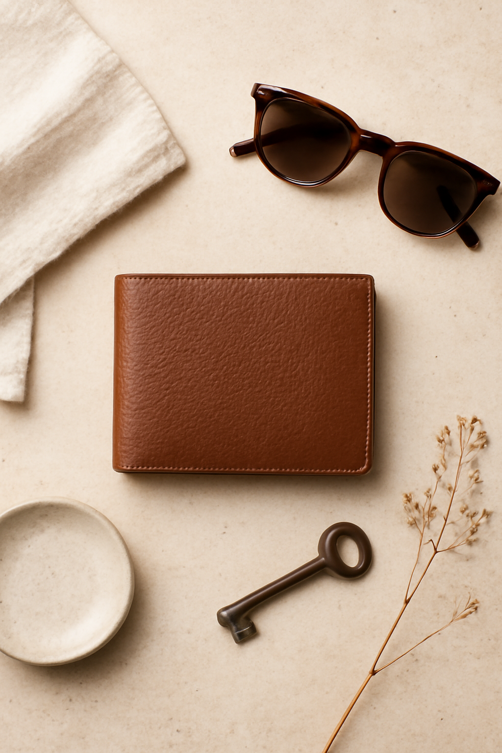 Pocket Ritual Arrangement — Fashion accessories AI image prompt example generated with ChatGPT (flatlay, accessories)