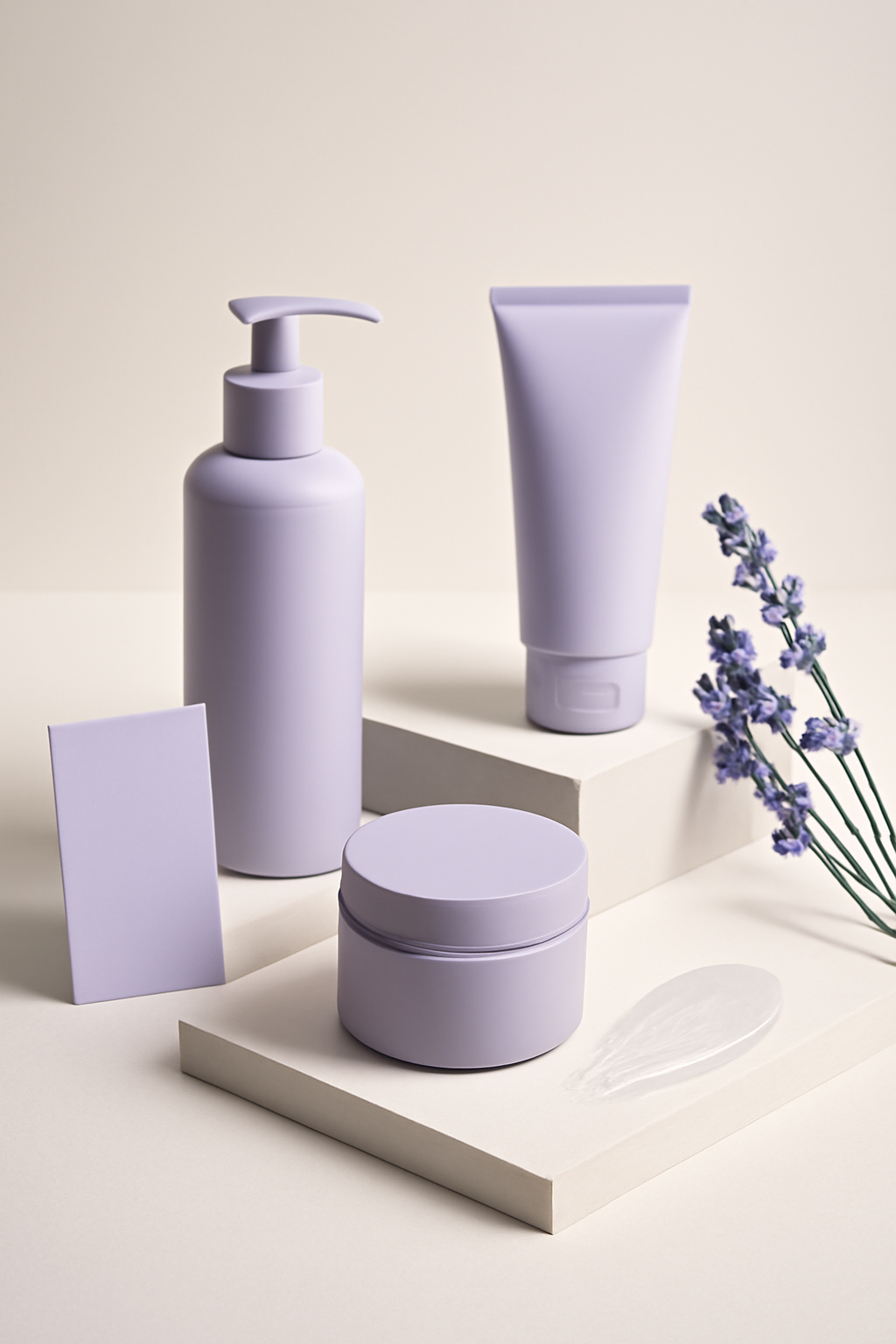 Color System Display — Personal care AI image prompt example generated with Gemini (packaging, mockup)
