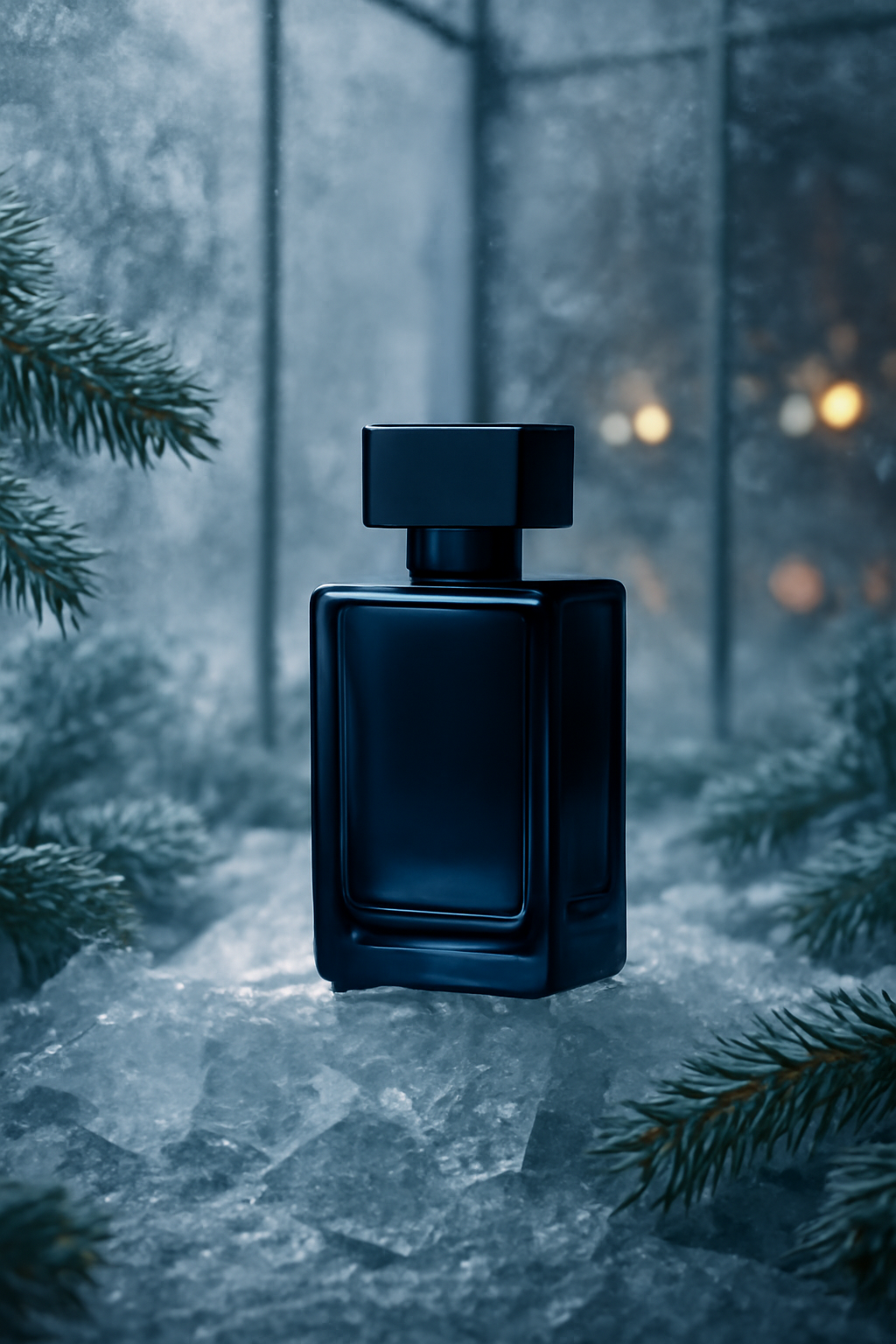 Winter Glasshouse — Perfumes AI image prompt example generated with ChatGPT (perfume, winter)