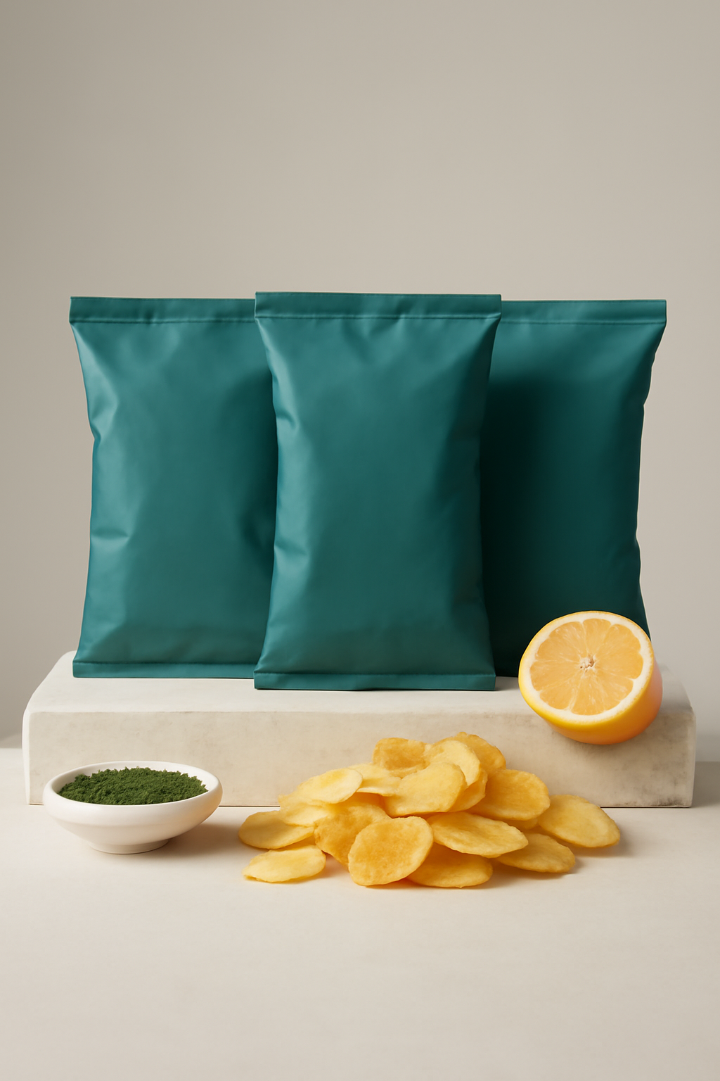Shelf Ready Flavor — Snacks AI image prompt example generated with ChatGPT (snacks, packaging)