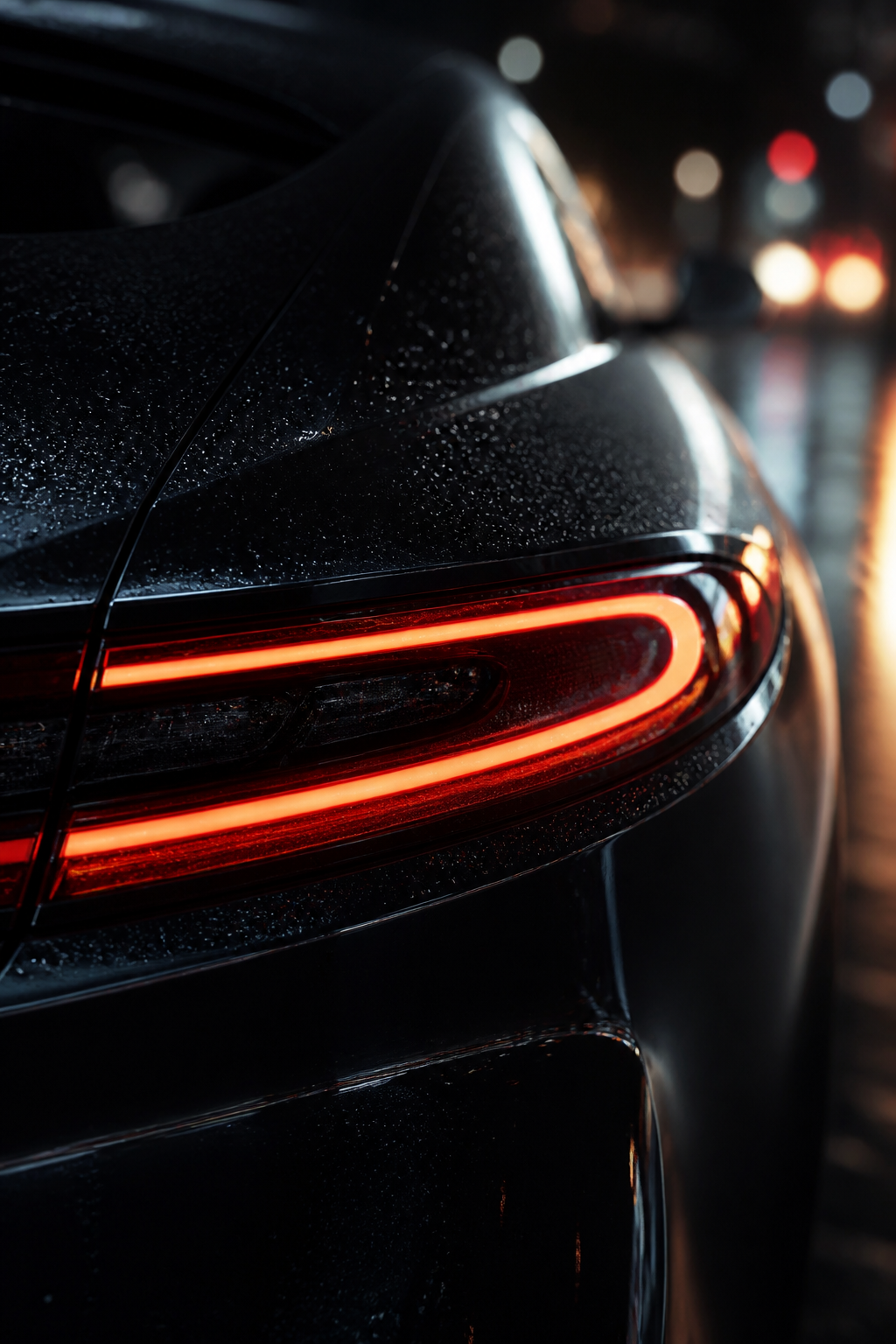Car Detail Tail Light — Automotive AI image prompt example generated with Midjourney (macro, detail)