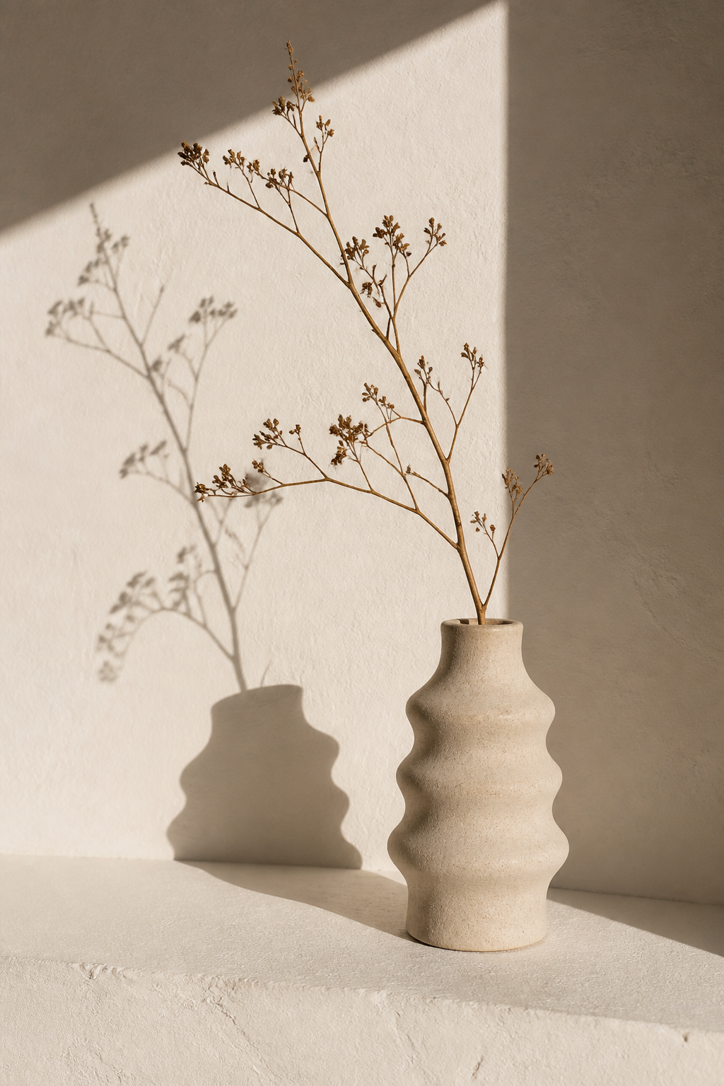 Ceramic Vase Still Life — Home AI image prompt example generated with Nano Banana (ceramic, minimal)