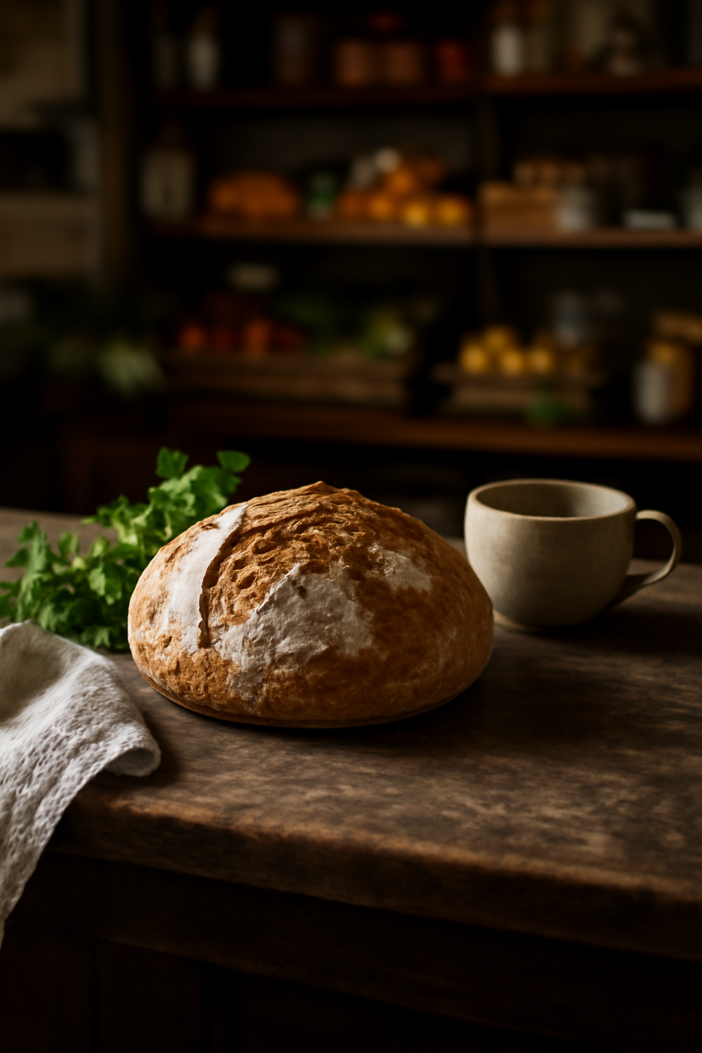 Market Morning Story — Food photography AI image prompt example generated with Gemini (editorial, artisan)