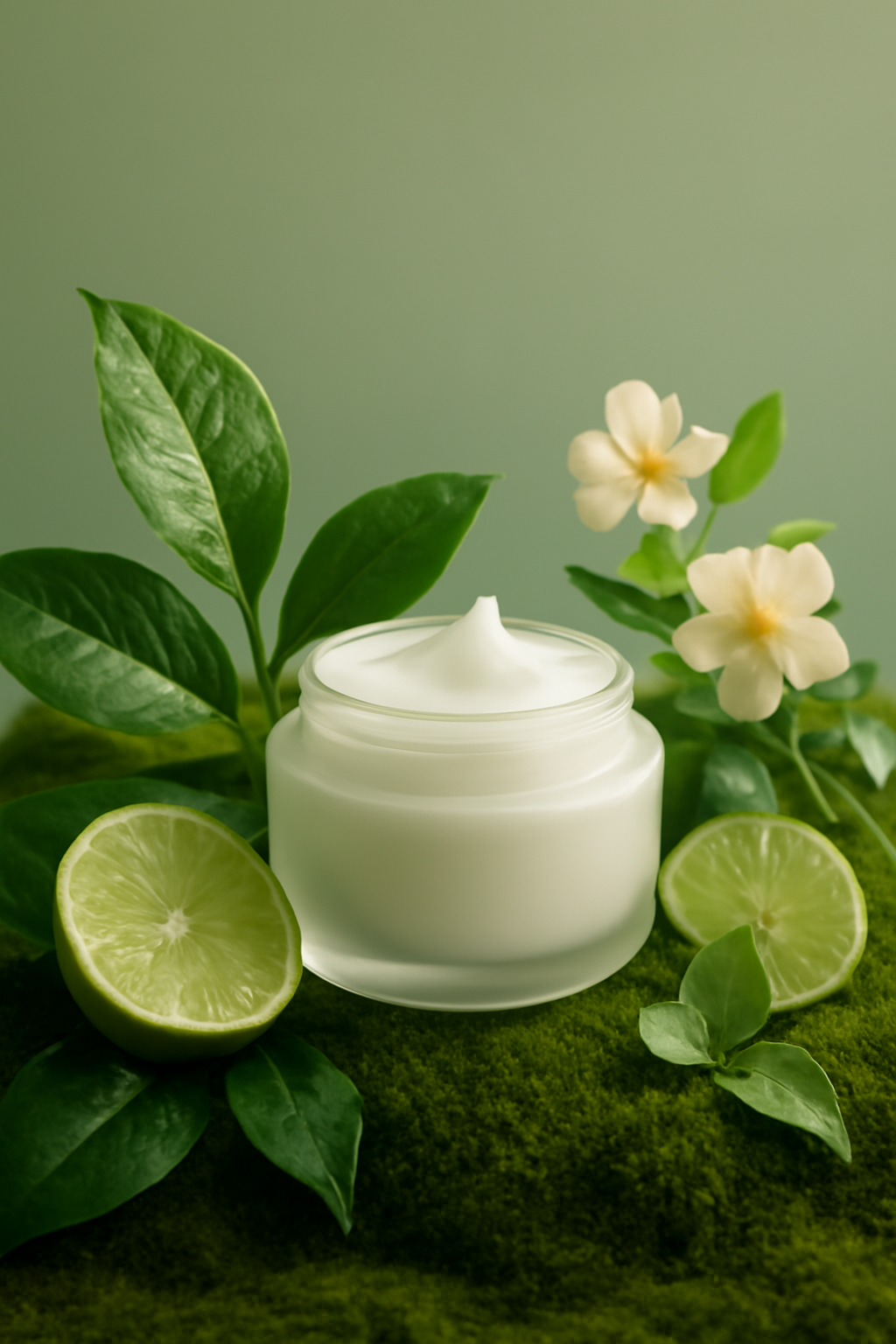 Dew Garden Essence — Skincare AI image prompt example generated with Midjourney (skincare, botanical)