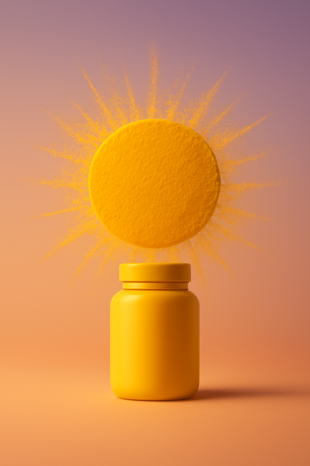 Fuel Your Inner Sun — Healthy powders AI image prompt example generated with Midjourney (metaphor, sunrise)