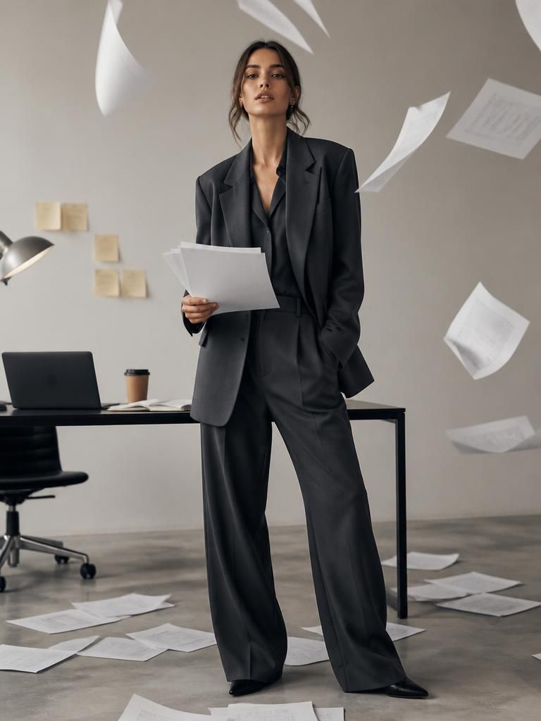 Editorial Paper Storm — Fashion AI image prompt example generated with Midjourney (editorial, fashion)