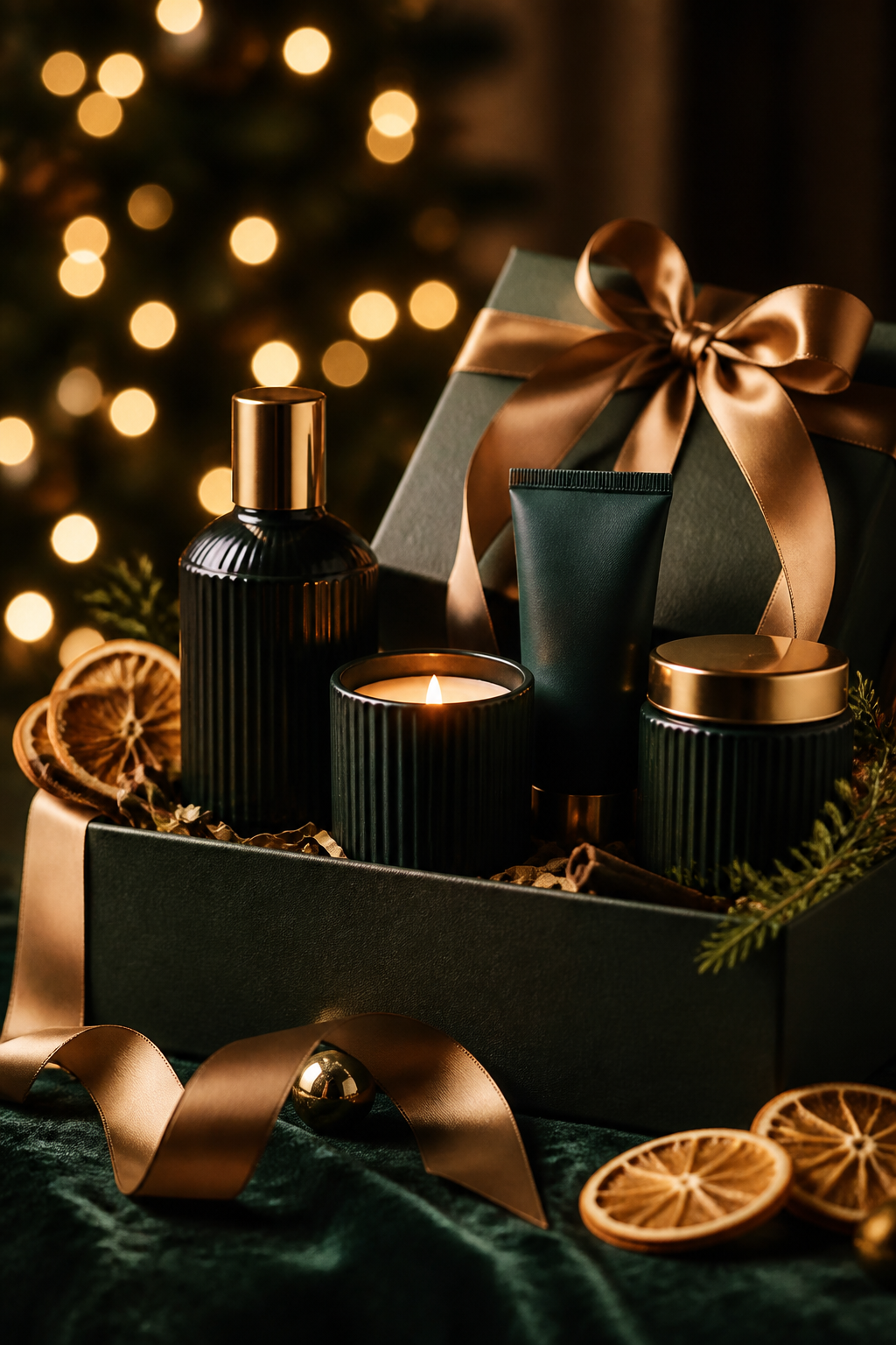 Holiday Gift Set Warm — Seasonal AI image prompt example generated with Midjourney (holiday, gift)