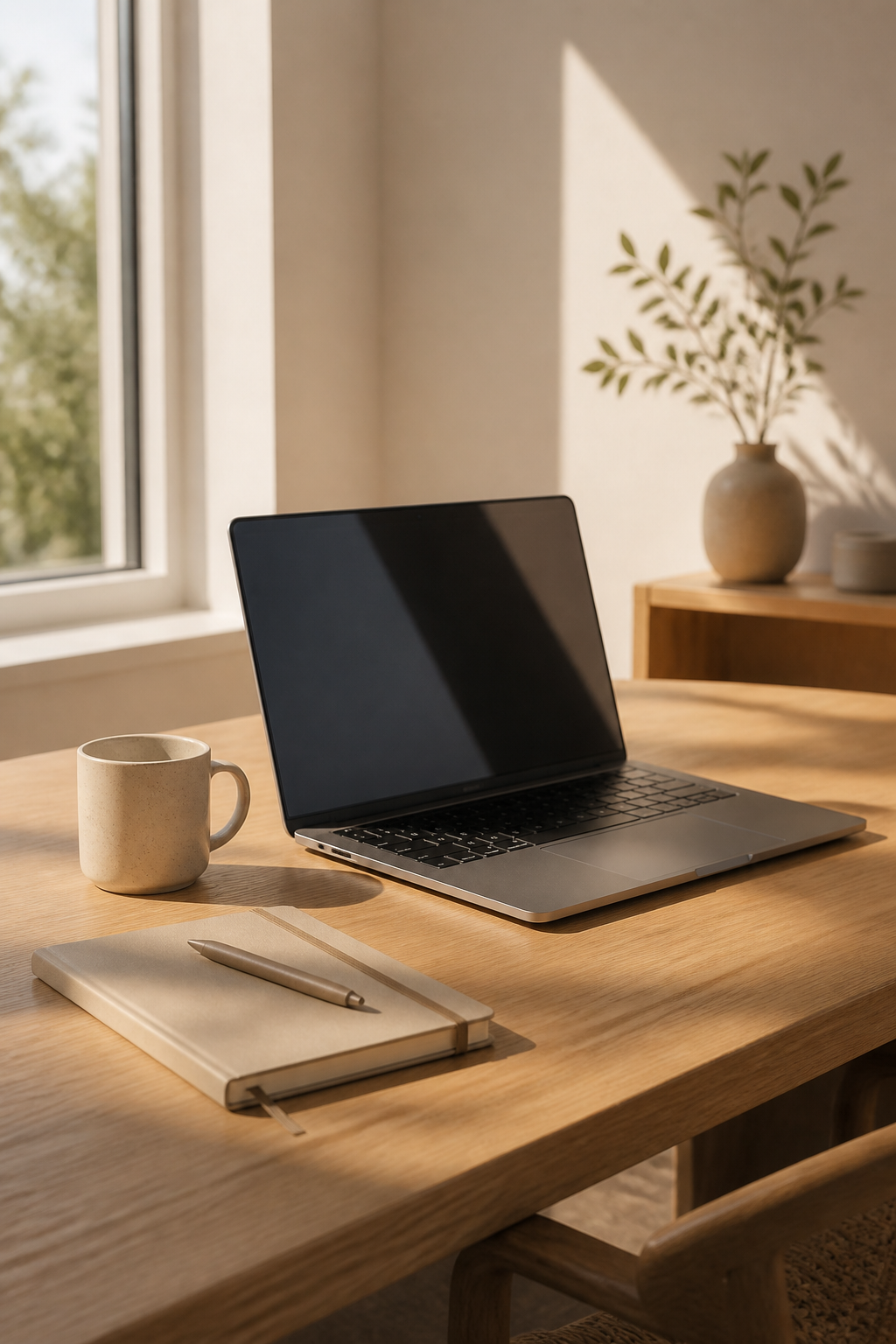 Laptop Workspace Hero — Technology AI image prompt example generated with ChatGPT (workspace, lifestyle)