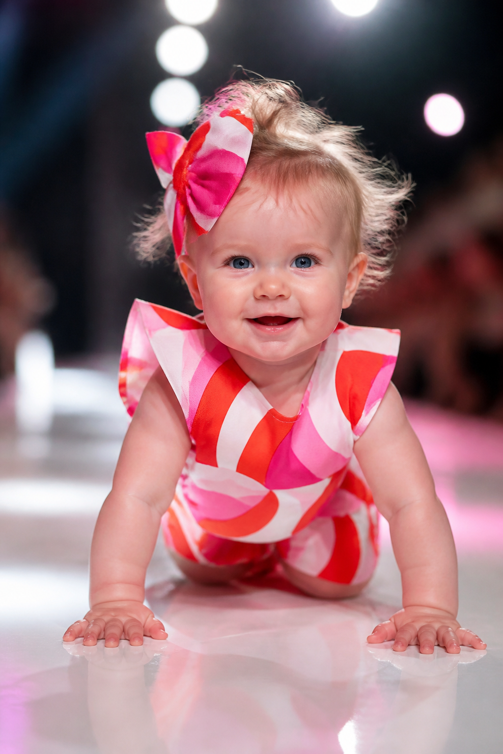 Baby Catwalk Fashion — Fashion AI image prompt example generated with Gemini (baby, catwalk)