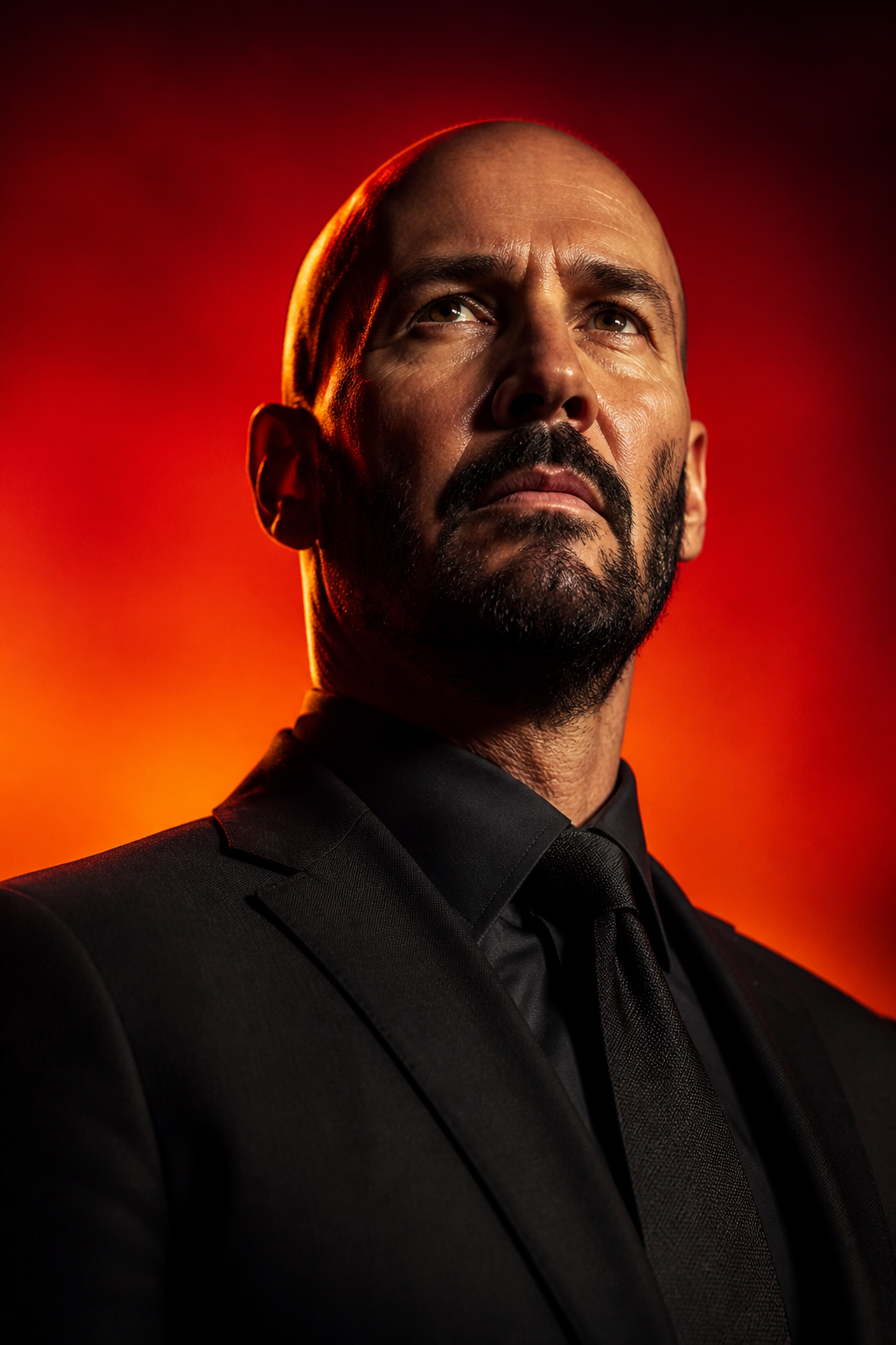 John Wick Portrait — Portrait AI image prompt example generated with Gemini (john wick, cinematic)