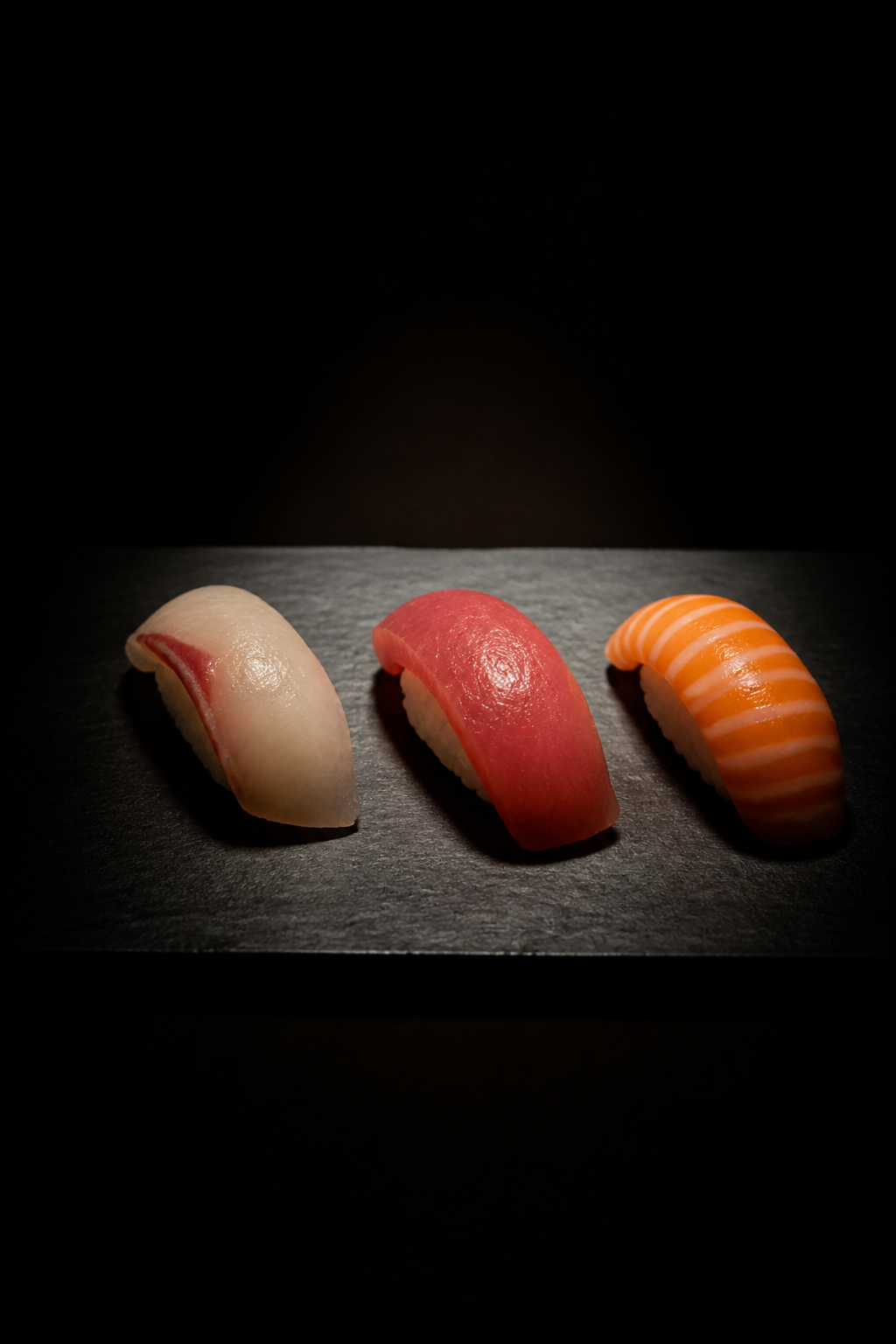 Sushi Minimal Plating — Food AI image prompt example generated with Midjourney (sushi, japanese)
