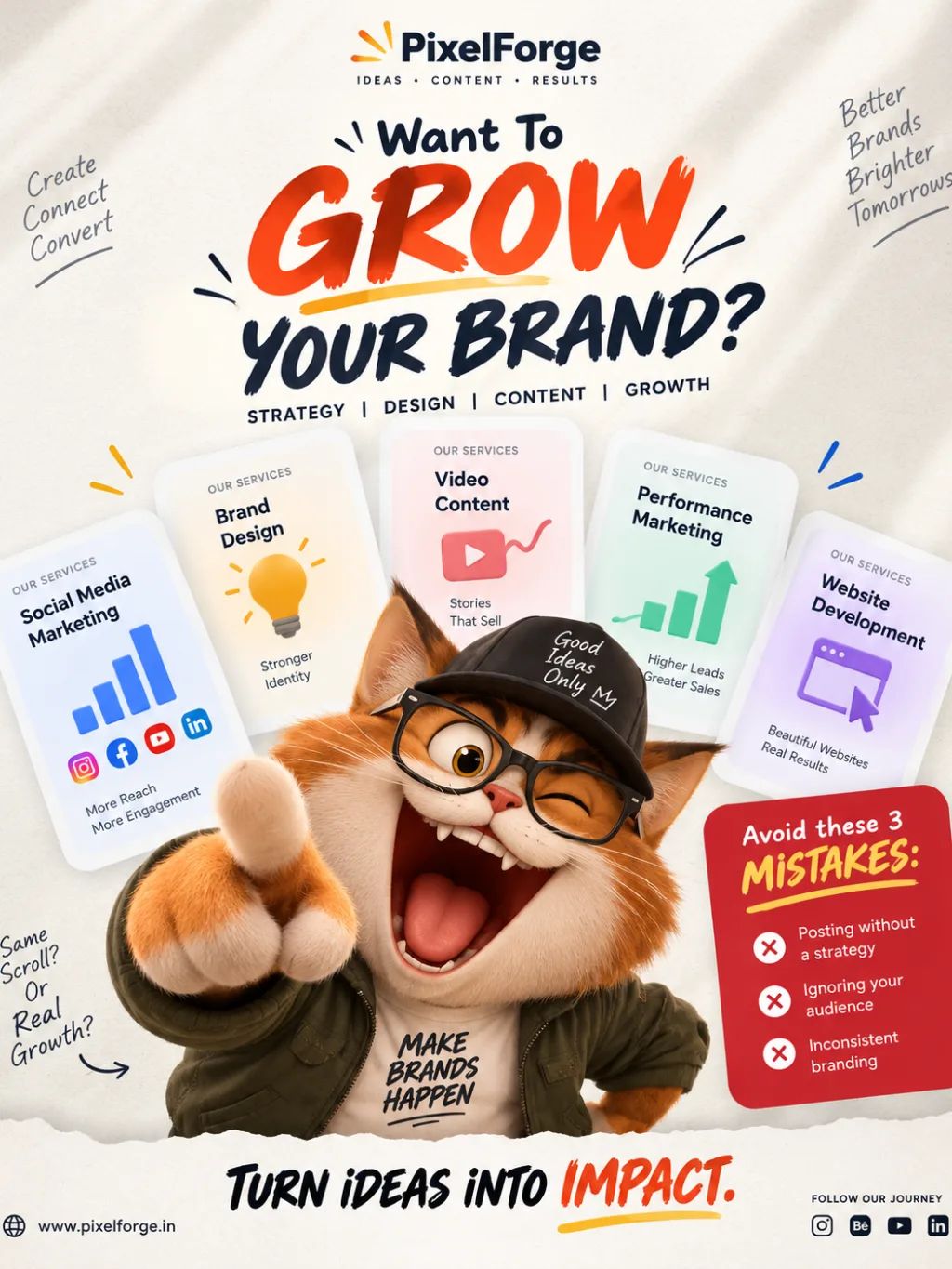 Mascot Brand Graphic Template — Graphic Design AI image prompt example generated with ChatGPT (mascot, social media)