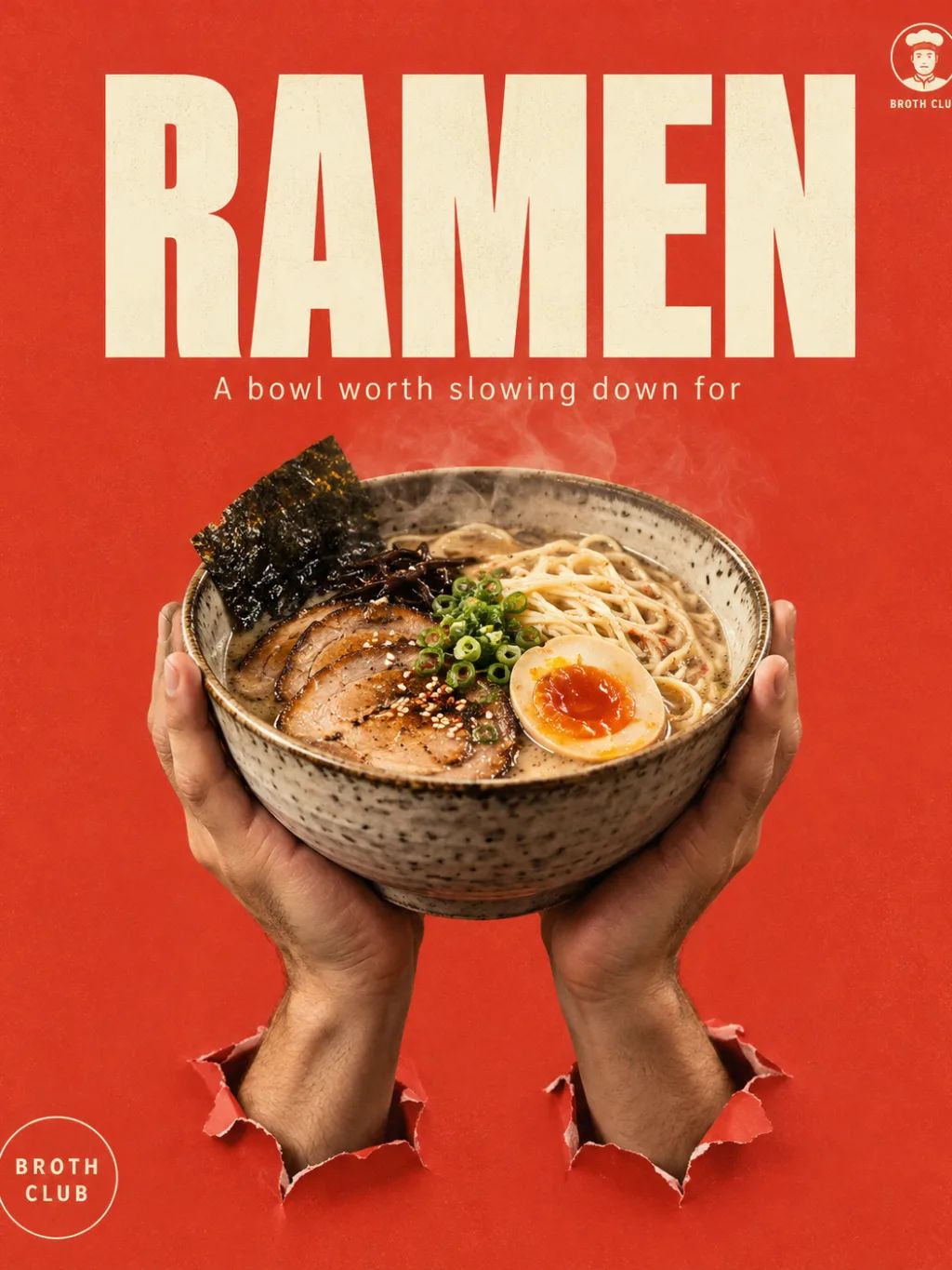 Food Poster Template — Graphic Design AI image prompt example generated with ChatGPT (poster, food advertising)