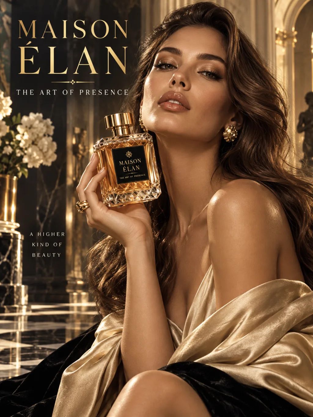 Ultra Luxury Fashion Campaign — Editorial AI image prompt example generated with ChatGPT (luxury, fashion)