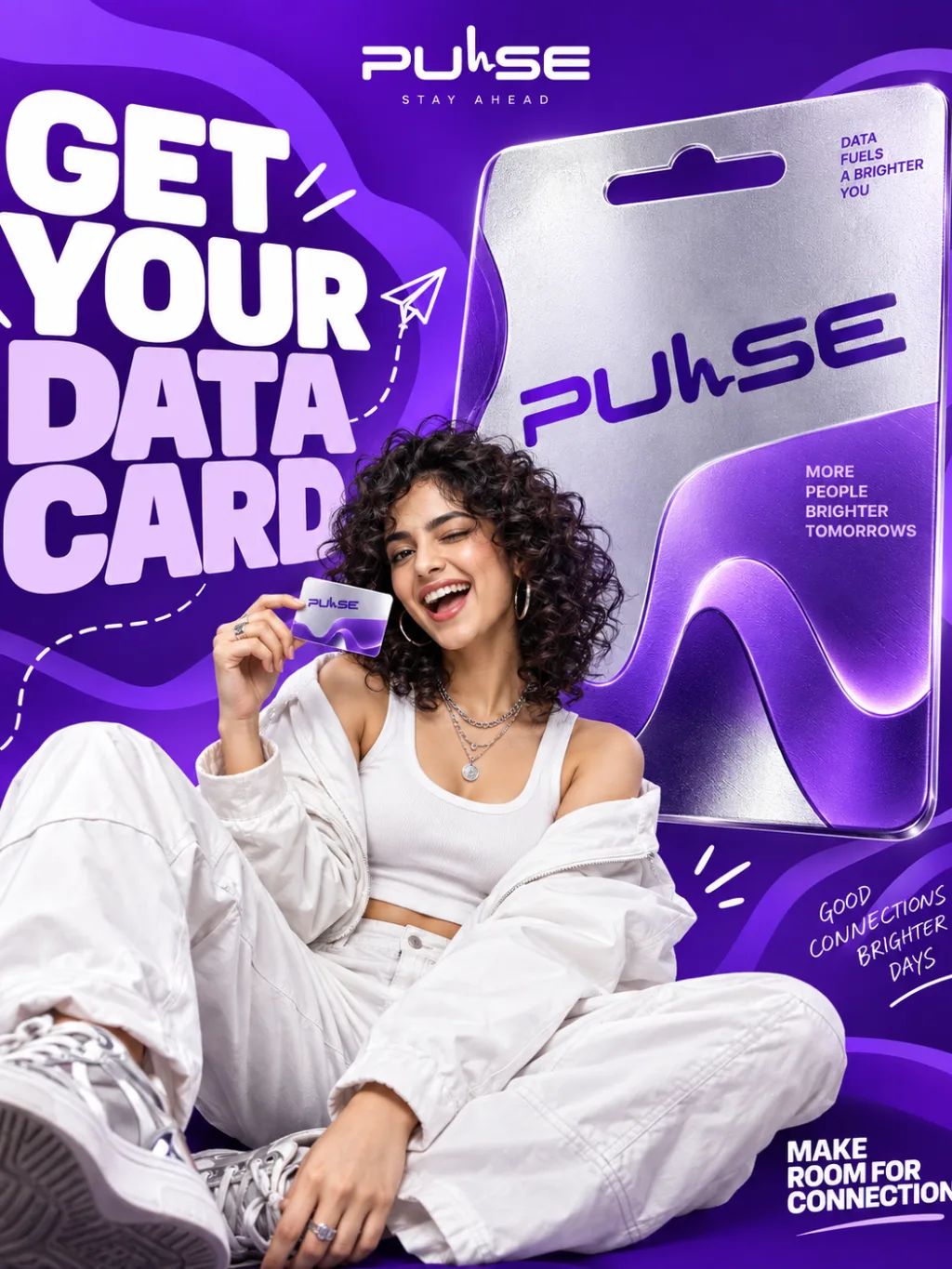 Gen-Z Data Card Ad — Graphic Design AI image prompt example generated with ChatGPT (gen-z, ecommerce)