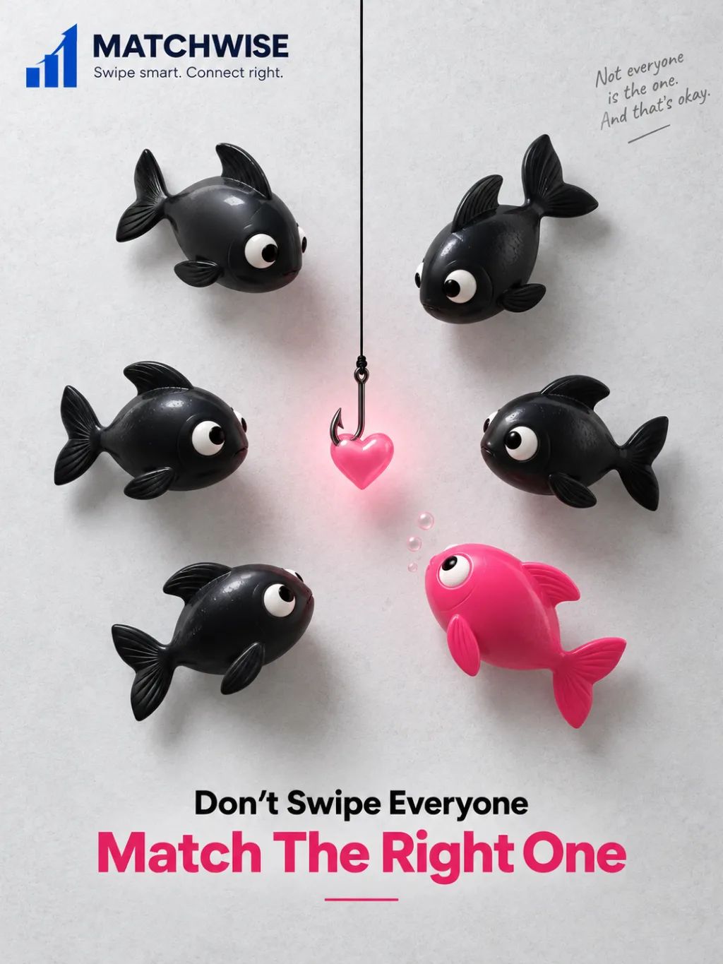 Matchwise App Advertisement — Graphic & Editorial Design AI image prompt example generated with ChatGPT (3d render, advertising)