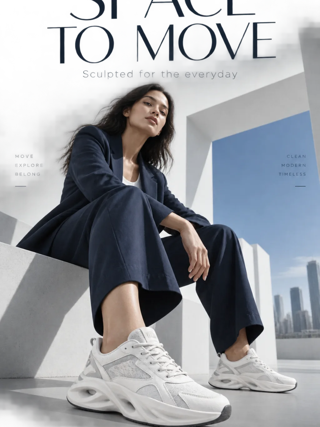 High-End Footwear Poster Template — Graphic Design AI image prompt example generated with ChatGPT (footwear, poster)