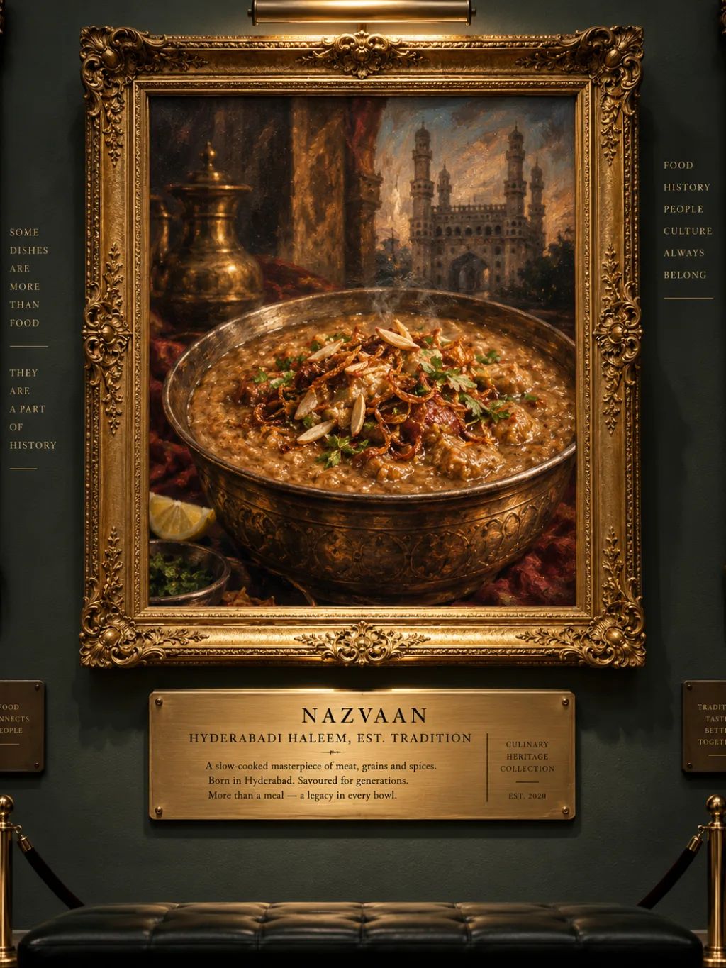 Museum Haleem Fine Art — Painterly AI image prompt example generated with ChatGPT (haleem, museum frame)