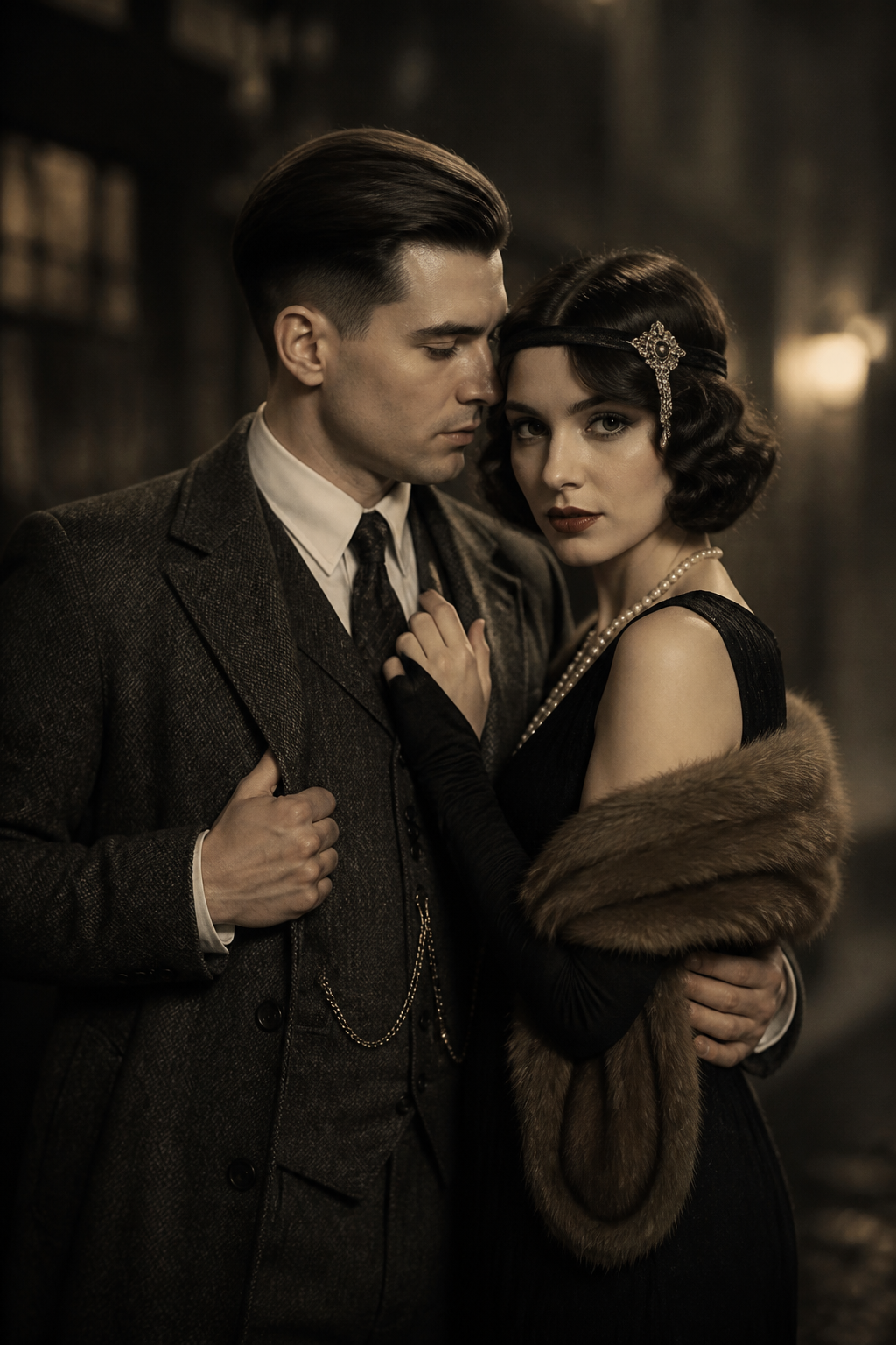 1920s Vintage Couple — Retro AI image prompt example generated with Nano Banana (retro, vintage)