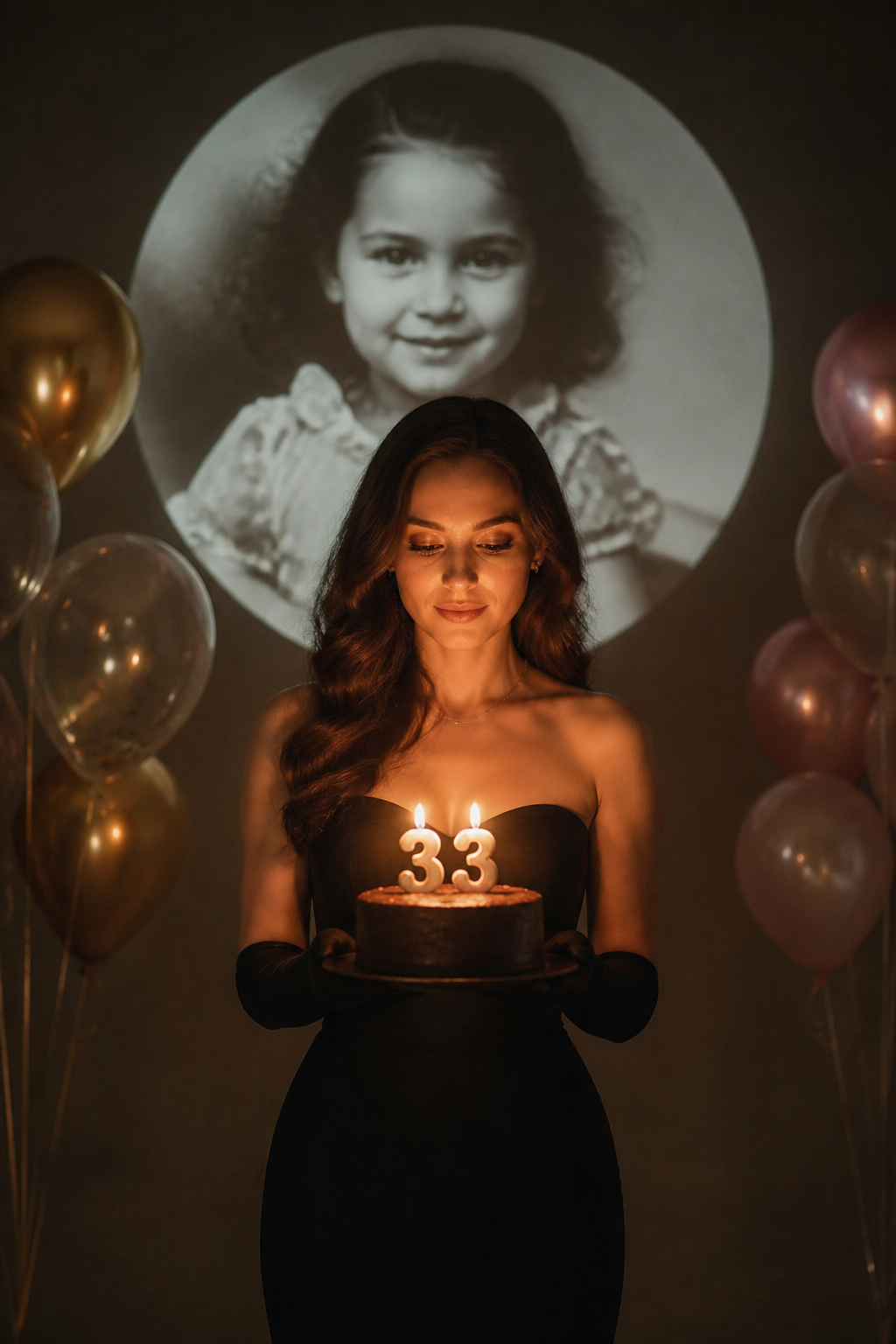 33rd Birthday Nostalgia — Portrait AI image prompt example generated with Gemini (birthday, nostalgia)