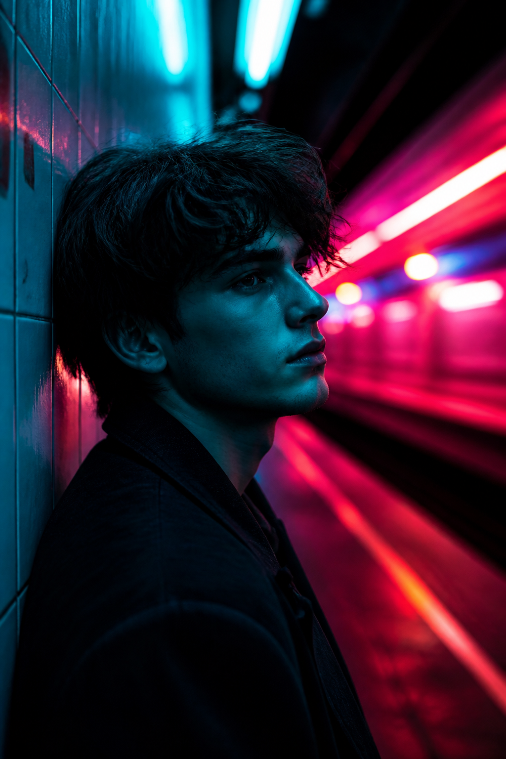 Cyberpunk Neon Portrait — Cinematic AI image prompt example generated with Gemini (cyberpunk, synthwave)