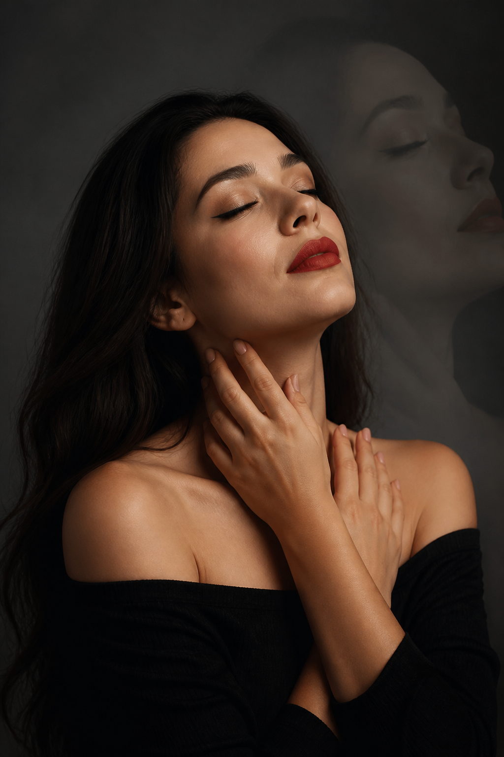 Double Exposure Portrait — Portrait AI image prompt example generated with Gemini (portrait, double exposure)