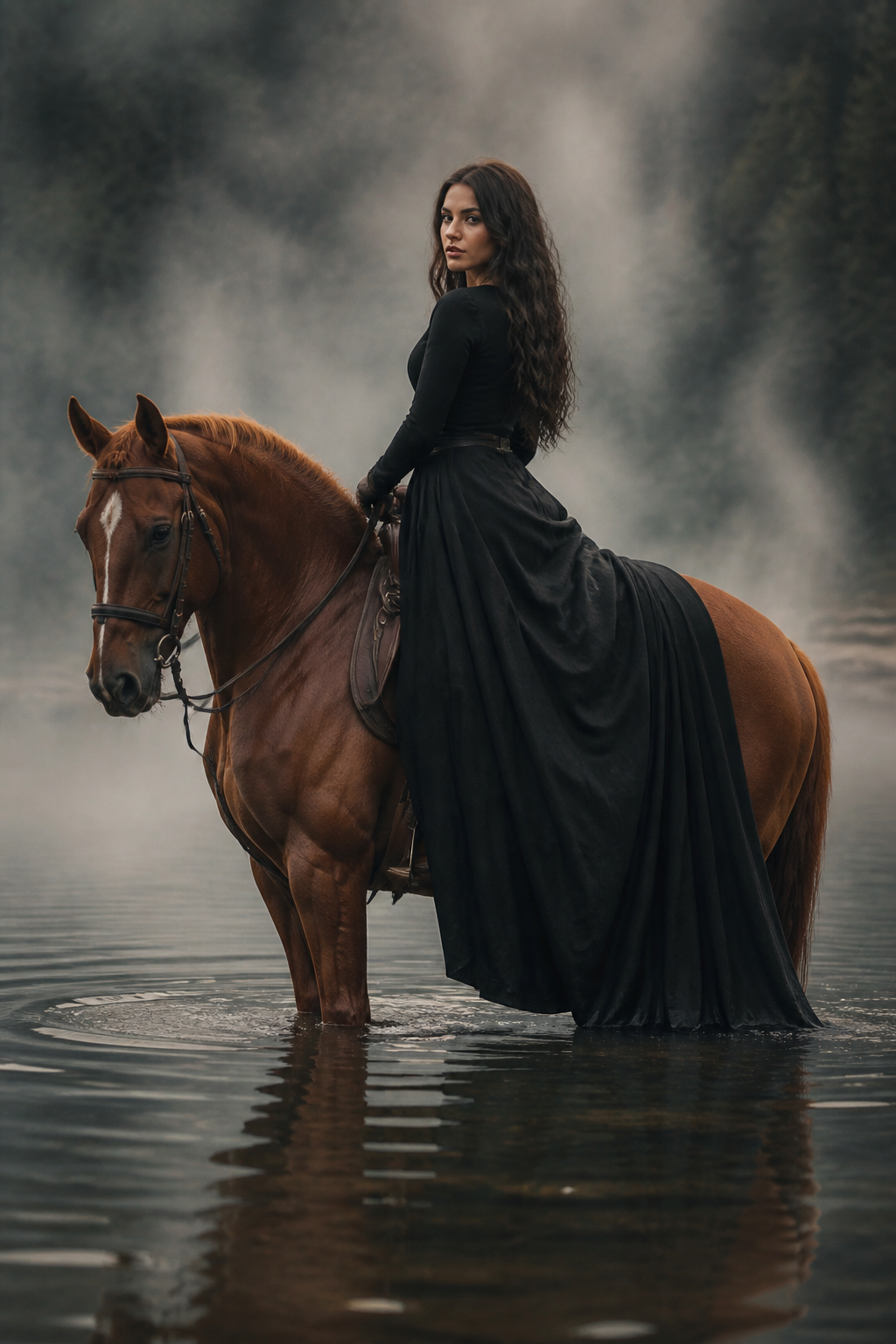 Equestrian Fine Art — Editorial AI image prompt example generated with Gemini (equestrian, editorial)