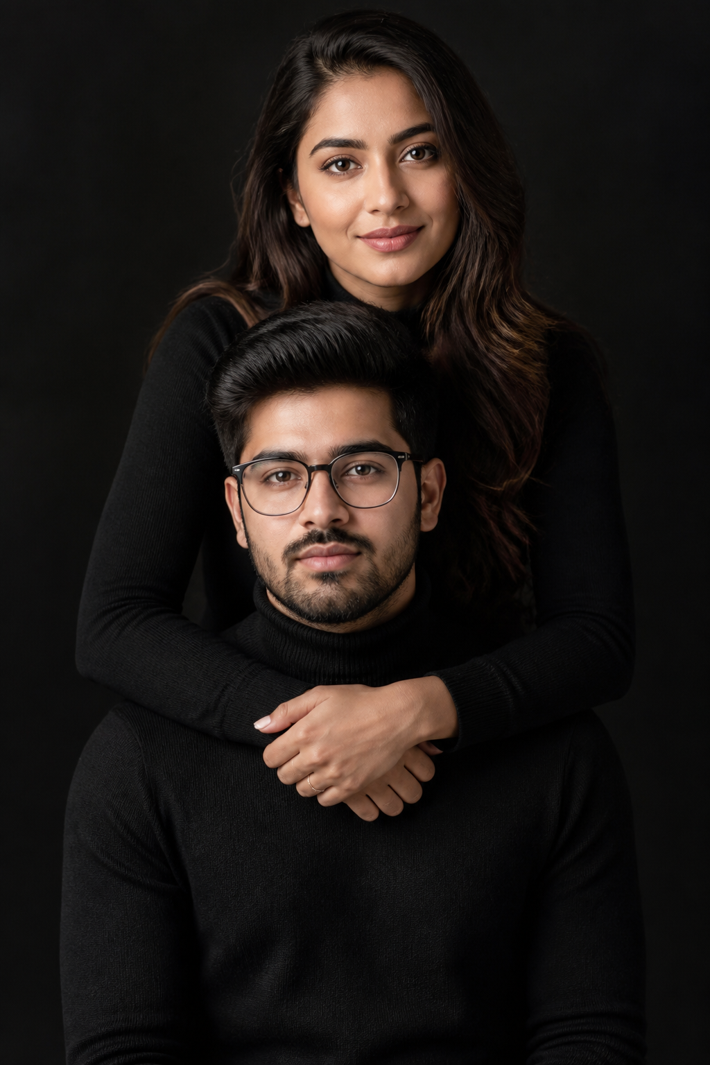 Studio Couple Portrait — Portrait AI image prompt example generated with Nano Banana (couple, portrait)
