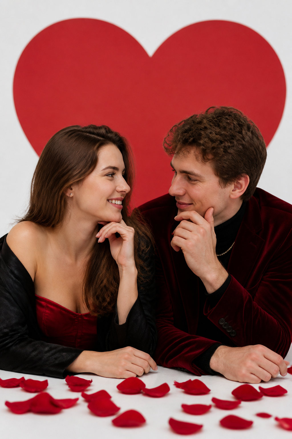 Studio Valentine Editorial — Editorial AI image prompt example generated with Nano Banana (valentine, editorial)