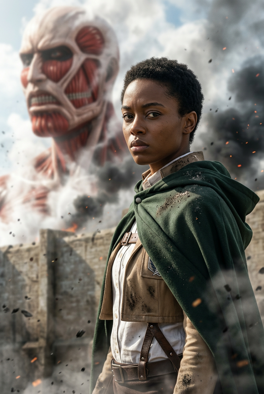 Titan Warzone Soldier — Cinematic AI image prompt example generated with Gemini (titan, scout regiment)