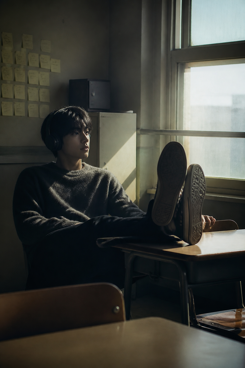Vintage Classroom Portrait — Cinematic AI image prompt example generated with Gemini (cinematic, vintage)